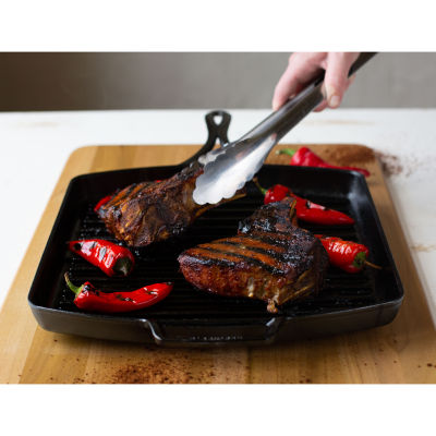 Lodge Cookware Blacklock Triple Seasoned Cast Iron 12" Square Grill Pan