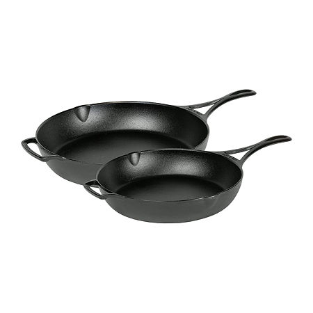 Lodge Cookware Blacklock Triple Seasoned Cast Iron 2-pc. Skillet Set, One Size, Black