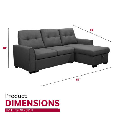 Irving 2-pc. Curved Slope-Arm Upholstered Sectional