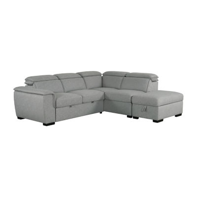 Joss 3-pc. Pad-Arm Upholstered Sectional