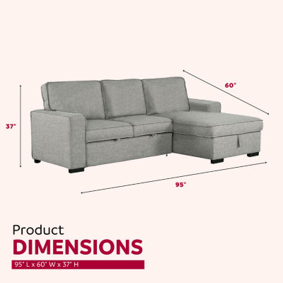 JCPenney Wren 2-pc. Track-Arm Sleeper Sectional