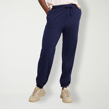 Hanes Womens Cinched Mid Rise Lounge Pant, Small, Blue