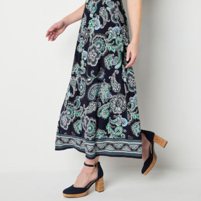 Robbie Bee Womens Sleeveless Paisley Maxi Dress