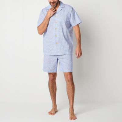 Stafford Mens Short Sleeve 2-pc. Shorts Pajama Set