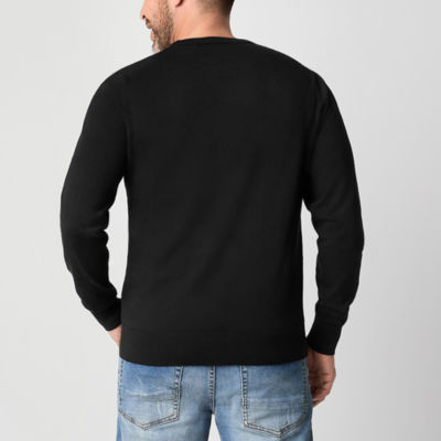 St. John's Bay Fine Gauge Mens Crew Neck Long Sleeve Pullover Sweater