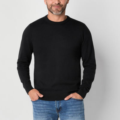 St. John's Bay Fine Gauge Mens Crew Neck Long Sleeve Pullover Sweater