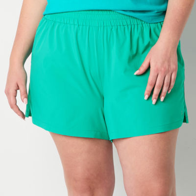 Xersion Womens Plus FeatherLite Woven Pull-On Short