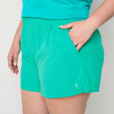 Xersion Womens Plus FeatherLite Woven Pull-On Short