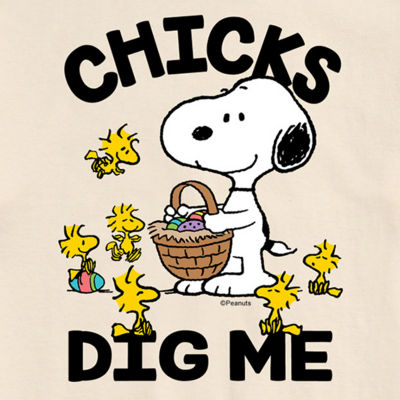 Mens Short Sleeve Peanuts Easter Graphic T-Shirt