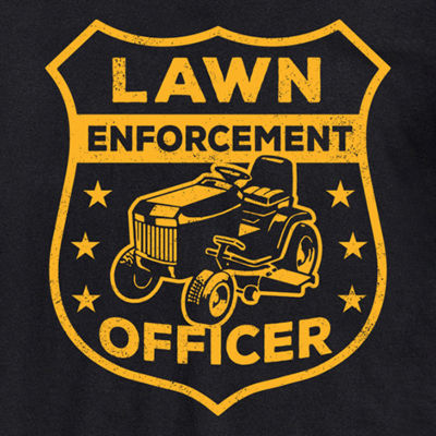 Mens Short Sleeve Lawn Enforcement Graphic T-Shirt