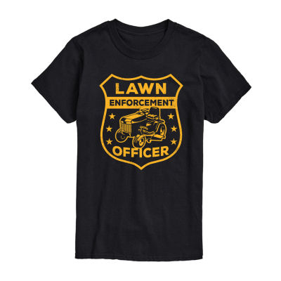 Mens Short Sleeve Lawn Enforcement Graphic T-Shirt