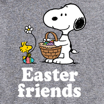 Mens Short Sleeve Peanuts Easter Graphic T-Shirt