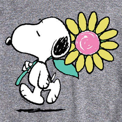 Mens Short Sleeve Peanuts Graphic T-Shirt