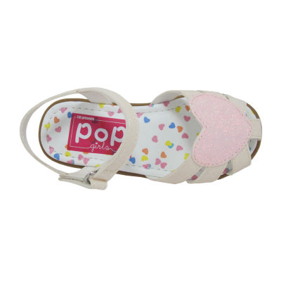 Pop Toddler Girls Lil Yoselin Adjustable Strap Flat Sandals