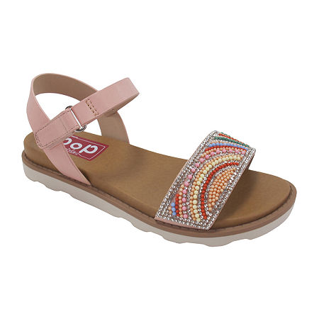 Pop Jacana Little & Big Girls Adjustable Strap Footbed Sandals, 11 Medium, Multiple Colors