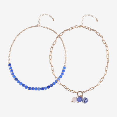 Mixit Womens 2-pc. Necklace Set