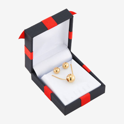 Made in Italy Womens 14K Gold Over Silver Round 2-pc. Jewelry Set