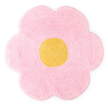 INK+IVY Kids Flower Bath Rug, One Size, Yellow