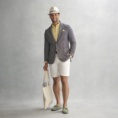 Stafford Mens Checked Relaxed Fit Sport Coat