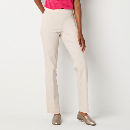 Liz Claiborne Lisa Womens Straight Fit Straight Trouser, 10, Brown