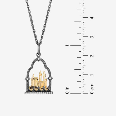 Harry Potter (F / Si2) Womens Diamond Accent Lab Grown White Diamond 14K Two Tone Gold Over Silver 16 Inch Pendant Necklace