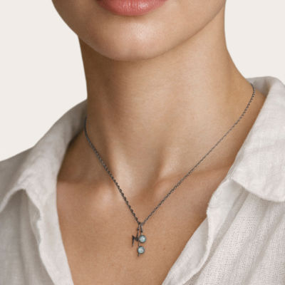 Harry Potter Womens Lab Created Multi Color Opal Sterling Silver 16 Inch Pendant Necklace