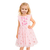 Lilt Little Girls Short Sleeve Tutu Dress | Pink | Regular 4 | Dresses Tutu Dresses | Limited Time Special