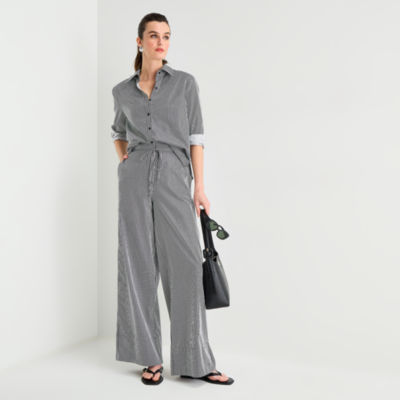 Worthington Womens Wide Leg High Rise Trouser