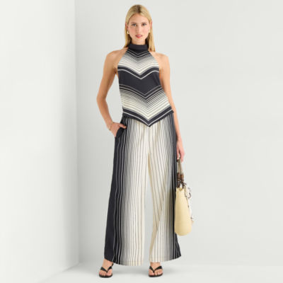 Worthington Womens Wide Leg Mid Rise Trouser