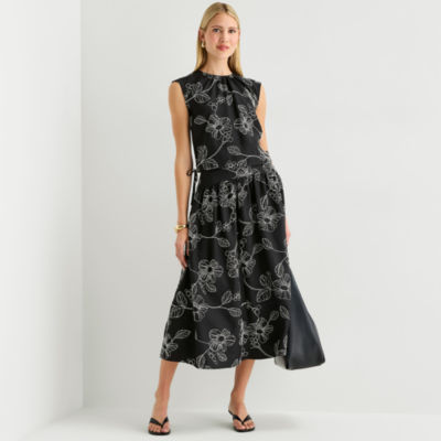 Worthington Womens Midi Full Skirt