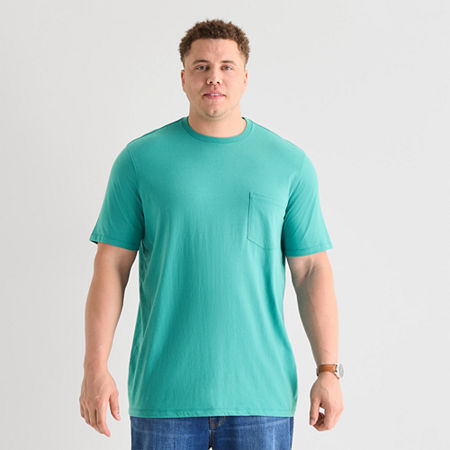 St. John's Bay Super Soft Mens Crew Neck Short Sleeve Quick Dry Stretch Fabric Big and Tall T-Shirt, 2x-large, Green