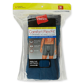 Hanes Men's Comfort Flex Fit Total Support Pouch Boxer Briefs, 3 Pack -  DroneUp Delivery