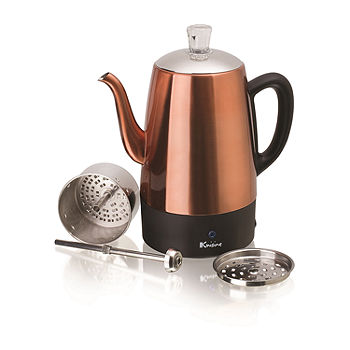 Euro Cuisine Electric Coffee Percolator - 8 Cups PER08, Color: Copper -  JCPenney