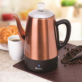 London Sip 3-Cup Stainless Steel Espresso Maker ,Copper