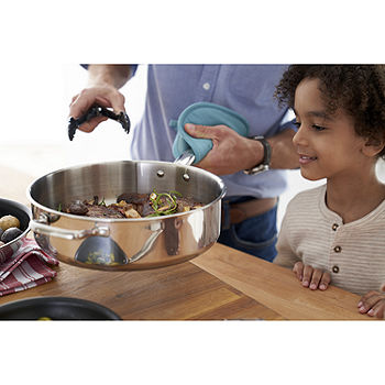 Mesa Mia Stainless Steel 5-qt. Saute Pan with Lid, Color: Stainless Steel -  JCPenney