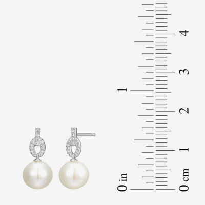 Womens White Cultured Freshwater Pearl Sterling Silver 2-pc. Jewelry Set