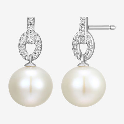 Womens White Cultured Freshwater Pearl Sterling Silver 2-pc. Jewelry Set