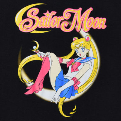 Juniors Womens Crew Neck Short Sleeve Sailor Moon Graphic T-Shirt