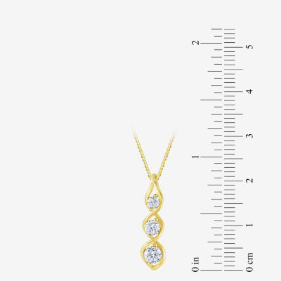 (Si2/ G) Womens 1/2 CT. T.W. Lab Grown White Diamond 10K Gold 18 Inch Pendant Necklace