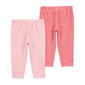 Carter's Baby Girls 2-pc. Straight Pull-On Pant
