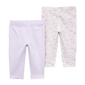 Carter's Baby Girls 2-pc. Straight Pull-On Pant