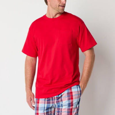 St. John's Bay Mens Crew Neck Short Sleeve Pajama Top