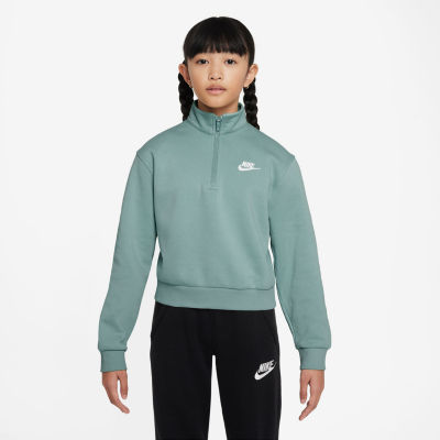 Nike Big Kid Girls Mock Neck Long Sleeve Active Quarter-Zip Pullover