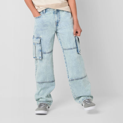 Thereabouts Little & Big Boys Adjustable Waist Cargo Loose Fit Jean