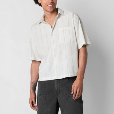 Arizona Mens Short Sleeve Relaxed Fit Button-Down Shirt