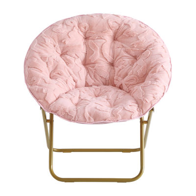 AEROPOSTALE Faux Fur Bow Saucer Papasan Chair