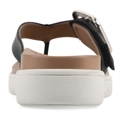 White Mountain Womens Nalla Adjustable Strap Footbed Sandals