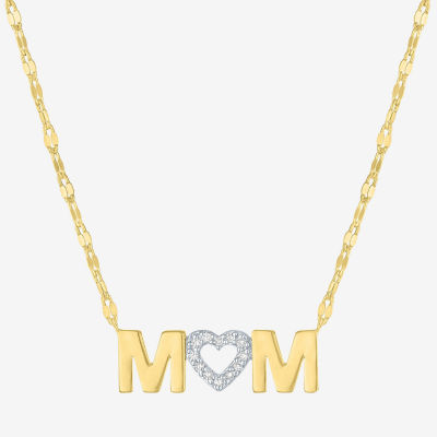 Yes, Please! (G-H /Si2-I1) Womens Diamond Accent Lab Grown White Diamond Pure Silver Over Brass 18 Inch Pendant Necklace