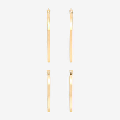 Womens 10K Gold Pair Earring Set