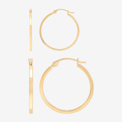 Womens 10K Gold Pair Earring Set